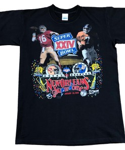 Vintage Style 1990 Super Bowl NFL Denver San Francisco Sweatshirt T-shirt Ideal Gift for NFL Fans