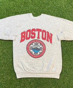 Vintage Style 1990S Boston University Crewneck Sweatshirt, Vintage Style 90S Shirt