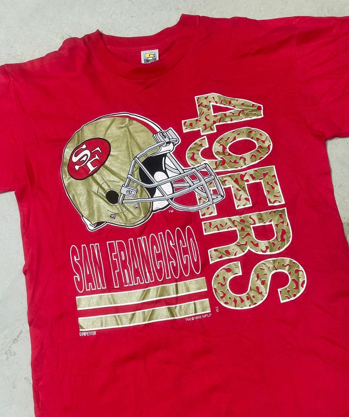 Vintage Style 1990s San Francisco 49Ers Sports Sweatshirt T-shirt, NFL Football Teams Gifts For Fans - Image 2