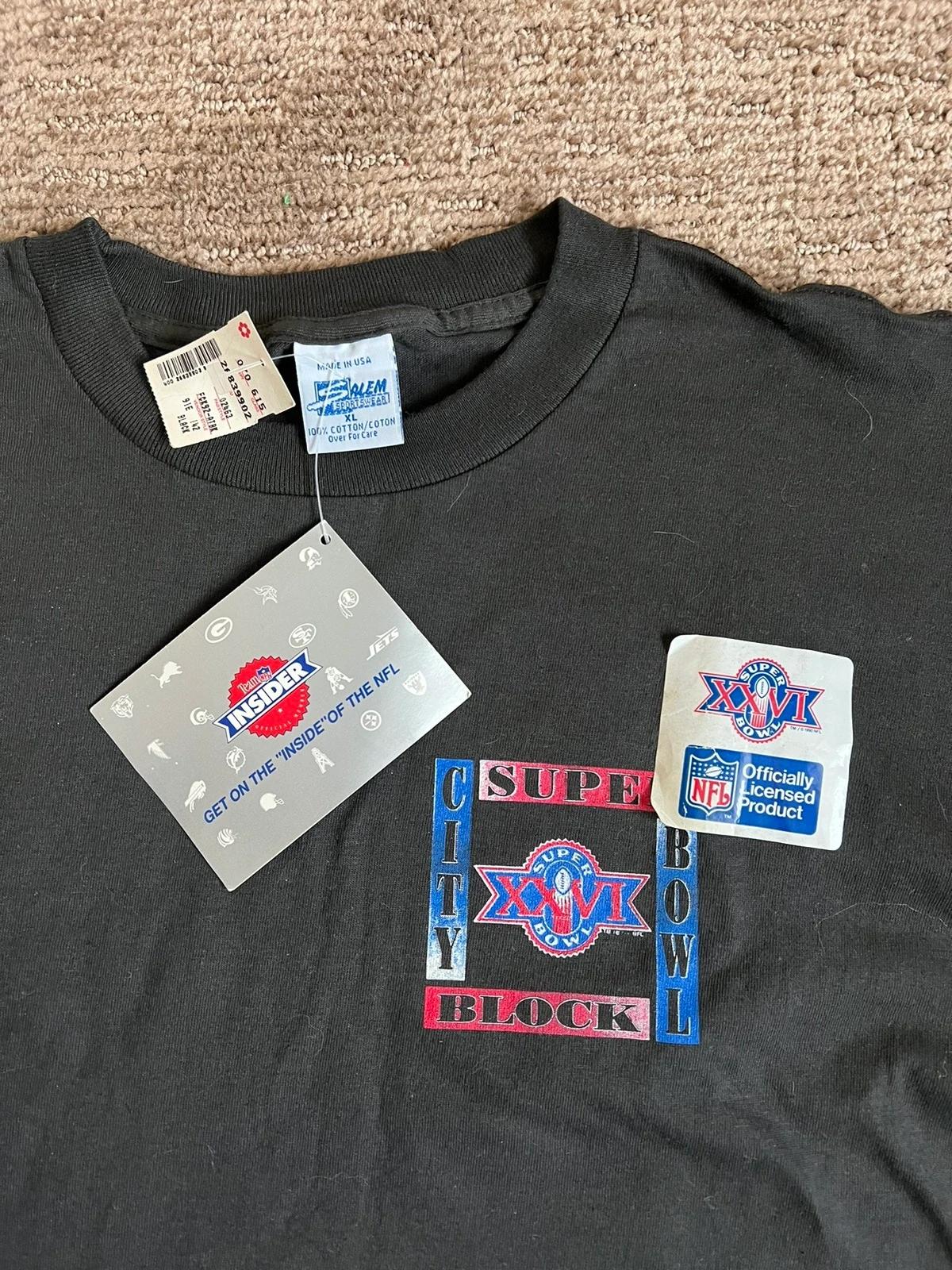 Vintage Style 1991 Super Bowl Xxvi City Block Promo Sweatshirt T-shirt Ideal Gift for NFL Fans - Image 2