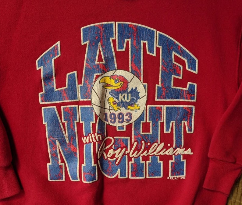 Vintage Style 1993 Kansas University Ku Late Night With Roy Williams Sweatshirt, Kansas Shirt, Vintage Style 90S Shirt - Image 2