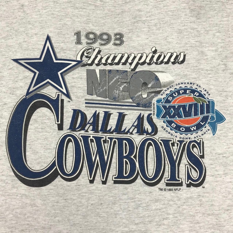 Vintage Style 1993 Nfc Dallas Cowboys Super Bowl Champions T-Shirt, Graphic, Hoodie, Sweatshirt - Image 2
