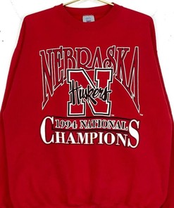 Vintage Style 1994 University Nebraska Cornhuskers National Champs Crewneck Sweatshirt, Vintage Style 90S Shirt