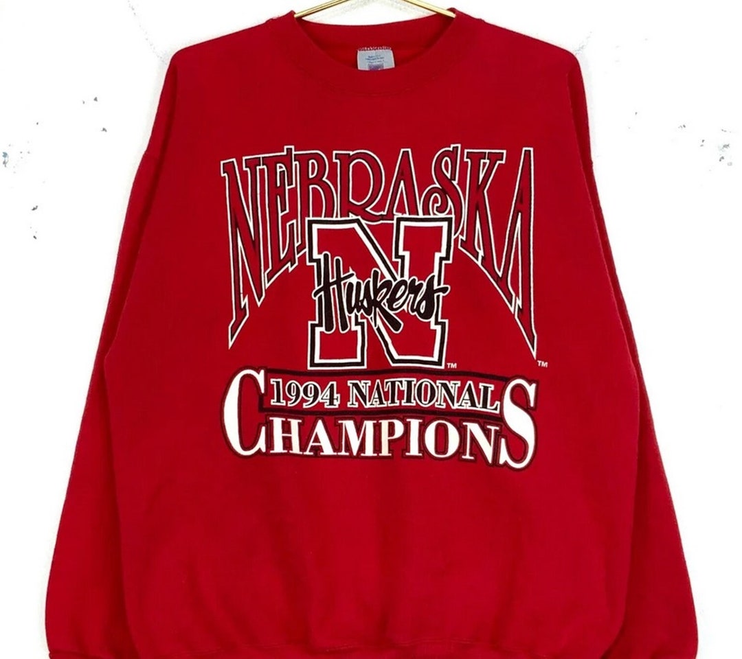 Vintage Style 1994 University Nebraska Cornhuskers National Champs Crewneck Sweatshirt, Vintage Style 90S Shirt