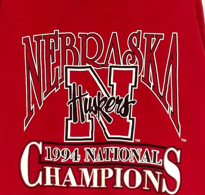 Vintage Style 1994 University Nebraska Cornhuskers National Champs Crewneck Sweatshirt, Vintage Style 90S Shirt - Image 2