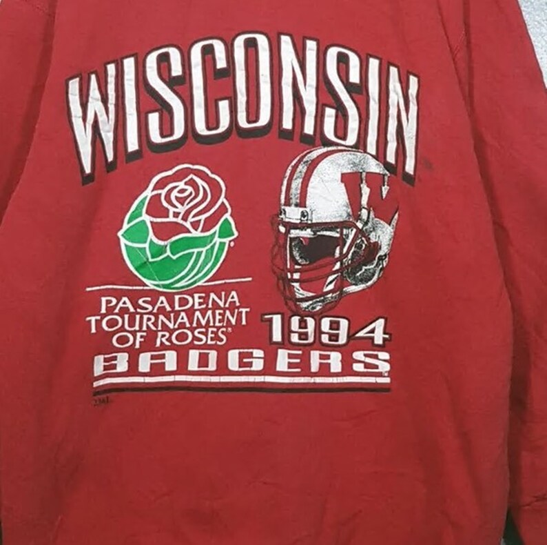 Vintage Style 1994 University Of Wisconsin Badgers Sweatshirt, Vintage Style 90S Shirt - Image 2