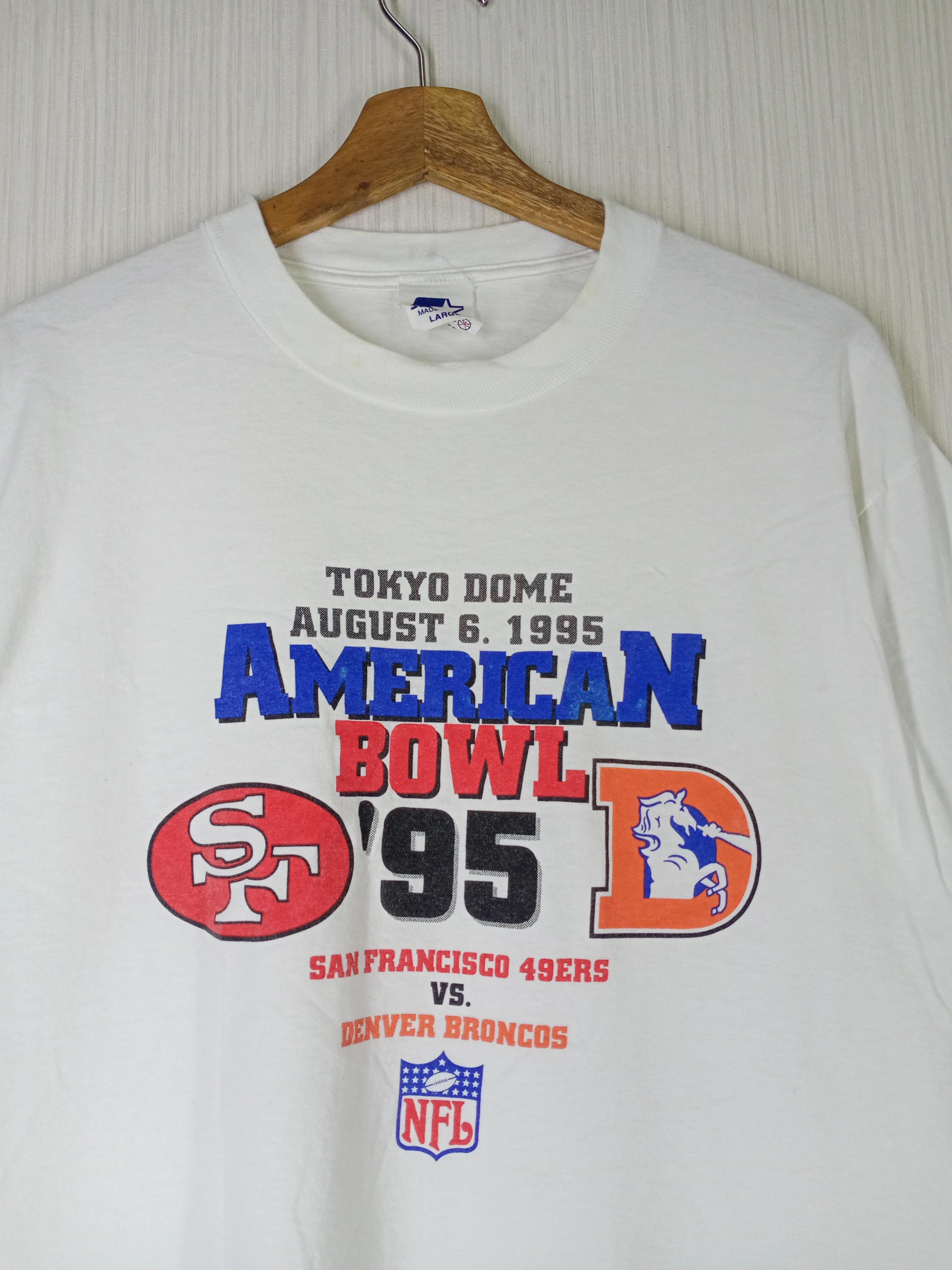 Vintage Style 1995 San Francisco 49Ers Vs Denver Broncos Sweatshirt T-shirt Ideal Gift for NFL Fans - Image 2