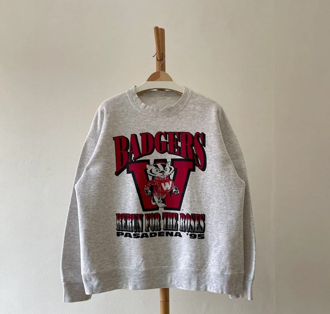 Vintage Style 1995 Wisconsin Badgers University Football Crewneck Sweatshirt, Wisconsin Badgers Shirt