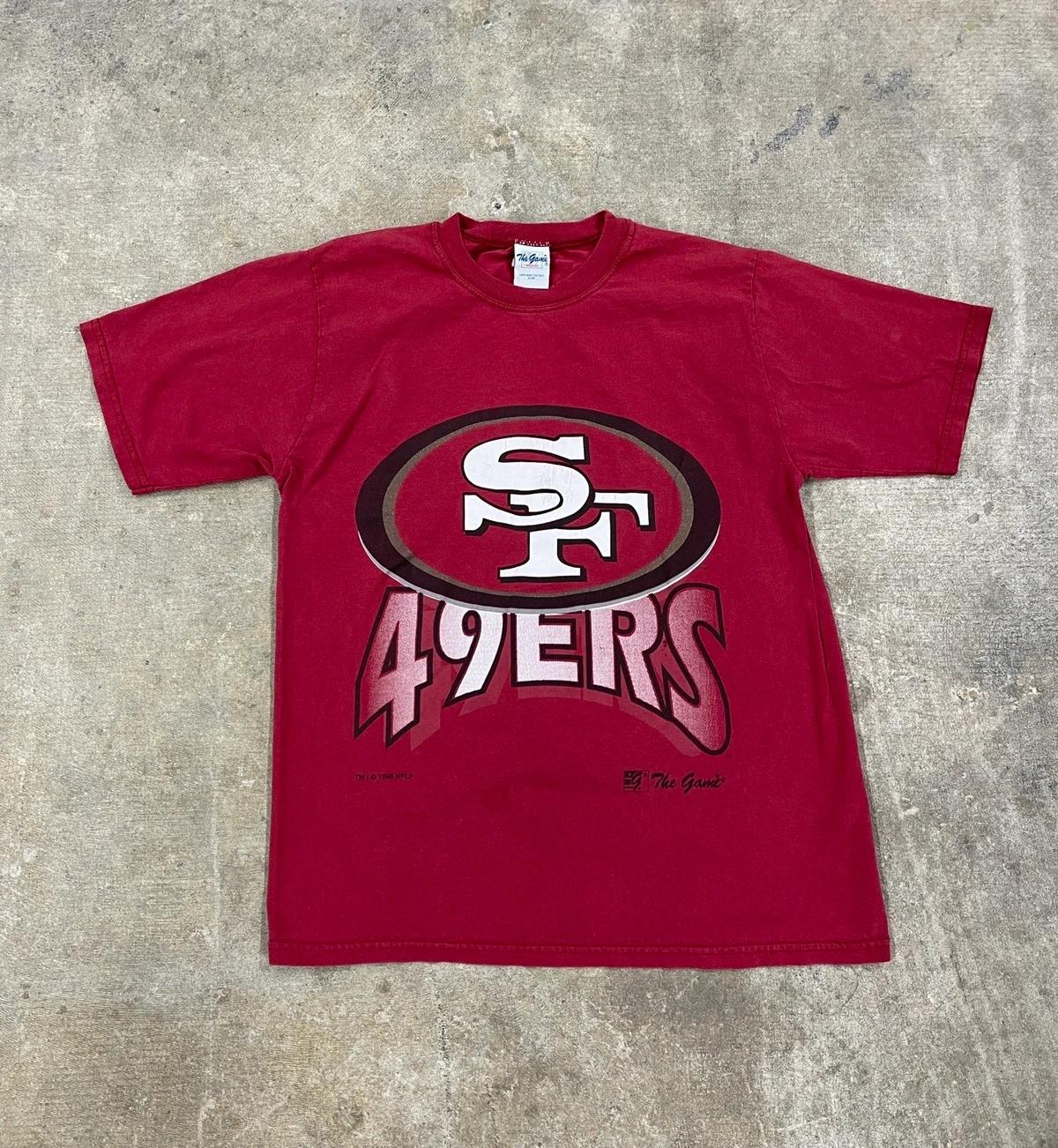 Vintage Style 1996 San Fransisco 49Ers Faded Maroon Sweatshirt T-shirt, NFL Football Teams Gifts For Fans
