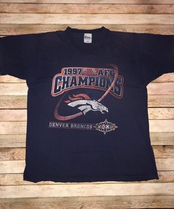 Vintage Style 1997 Denver Broncos AFC Champions Sweatshirt T-shirt Ideal Gift for NFL Fans