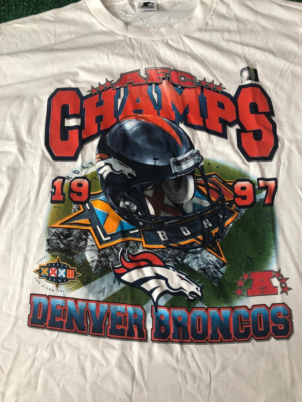 Vintage Style 1998 NFL Denver Broncos AFC Champs Sweatshirt T-shirt Ideal Gift for NFL Fans - Image 2
