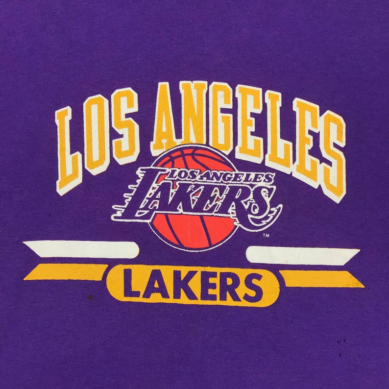 Vintage Style 80’S Champion Nba Los Angeles Lakers Crewneck T-Shirt, Graphic, Sweatshirt, Hoodie - Image 2