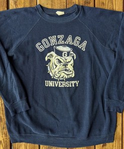 Vintage Style 80S Gonzaga University Sweatshirt, Gonzaga University Shirt, Gonzaga Sweater, Gonzaga Bulldogs