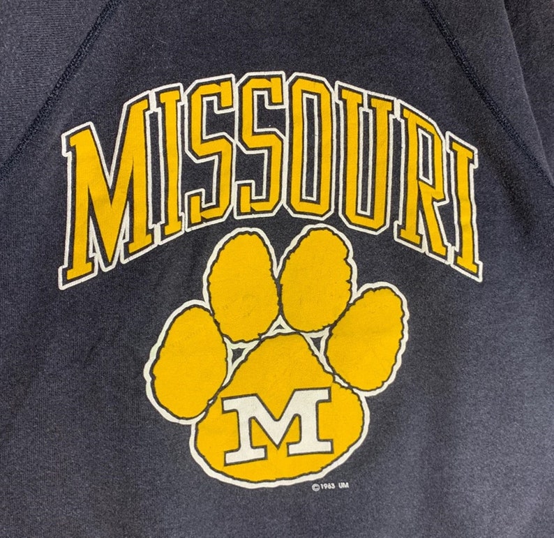 Vintage Style 80S Missouri Tigers Sweatshirt, Missouri Tigers Crewneck, Missouri Sweater Pullover, Missouri University - Image 2