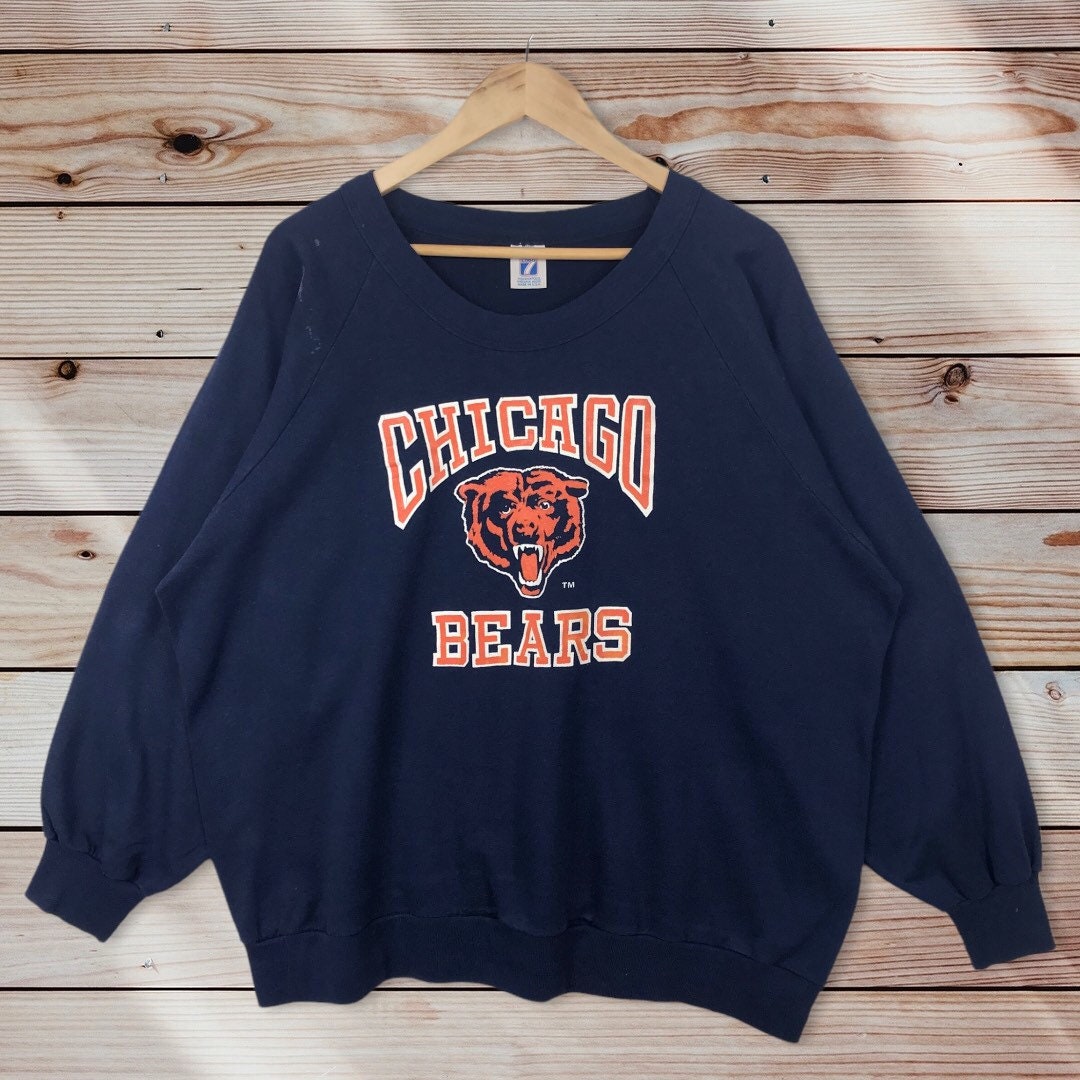 Vintage Style 80’S Nfl Chicago Bears Crewneck Sweatshirt, Nfl Chicago Bears Sweater Pulloverarge
