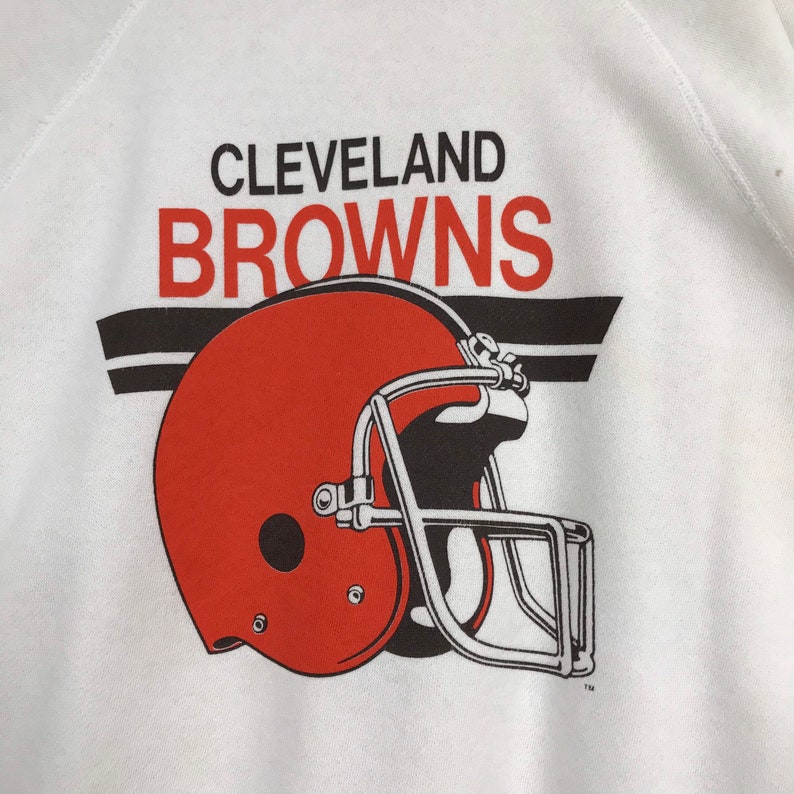 Vintage Style 80’S Nfl Cleveland Browns Crewneck Sweatshirt Sweater Pullover Hoodie - Image 2