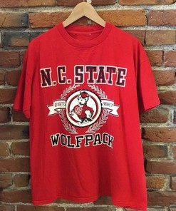Vintage Style 80S North Carolina State Wolfpack T-Shirt, North Carolina State Hoodie, North Carolina State Sweater