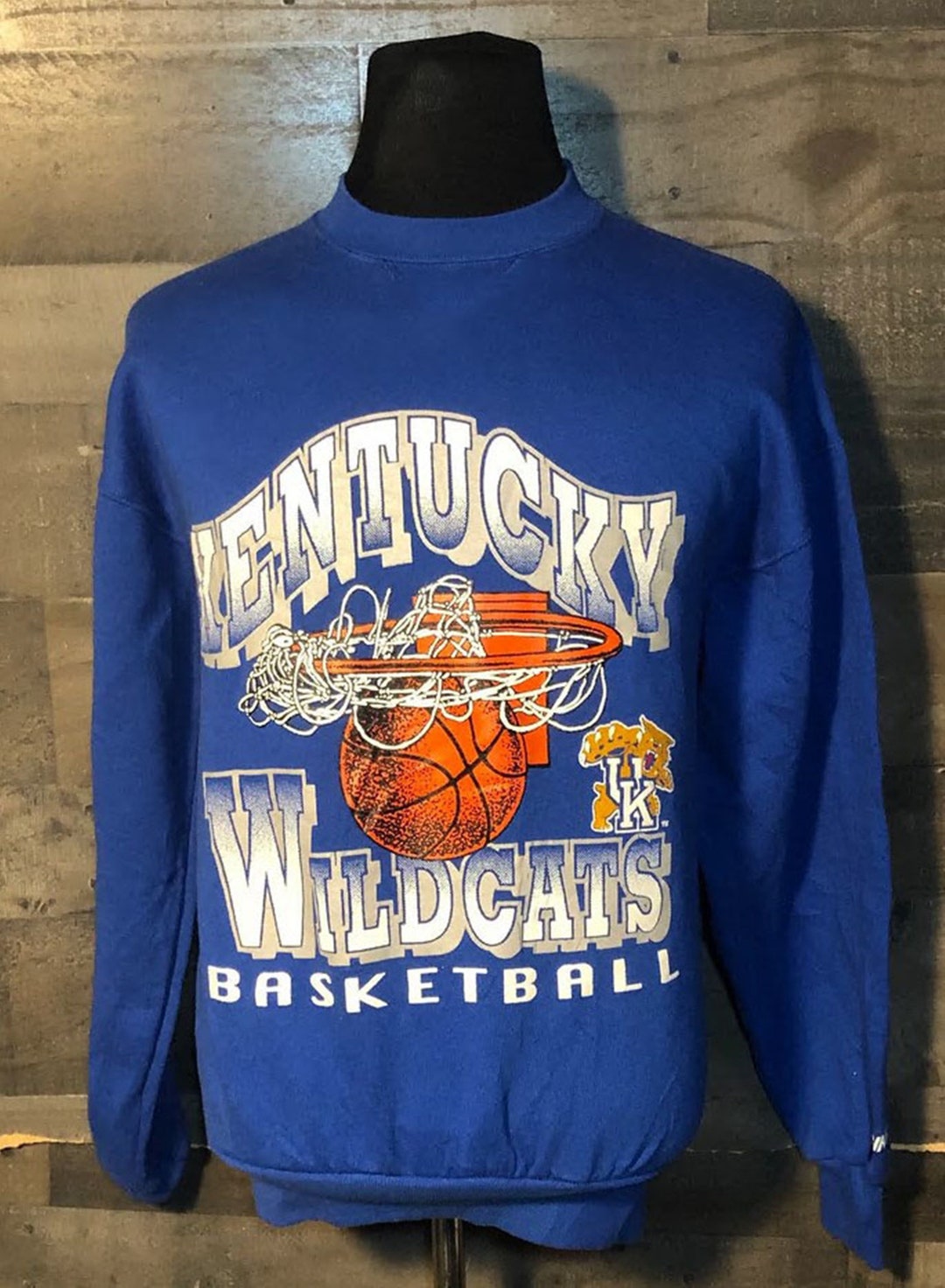Vintage Style 80S University Of Kentucky Wildcats Basketball Sweatshirt Kentucky Wildcats Sweater