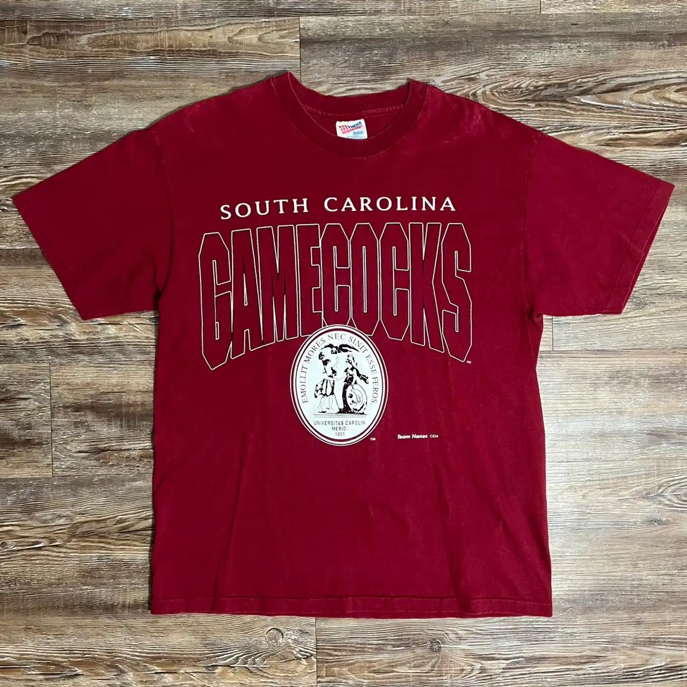 Vintage Style 80S University South Carolina Gamecocks T-Shirt Sweatshirt Hoodie American Football Gifts Lover