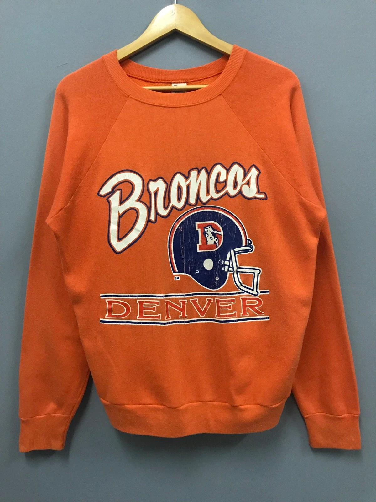 Vintage Style 80s Champion NFL Broncos Sweatshirt T-shirt, NFL Football Teams Gifts For Fans
