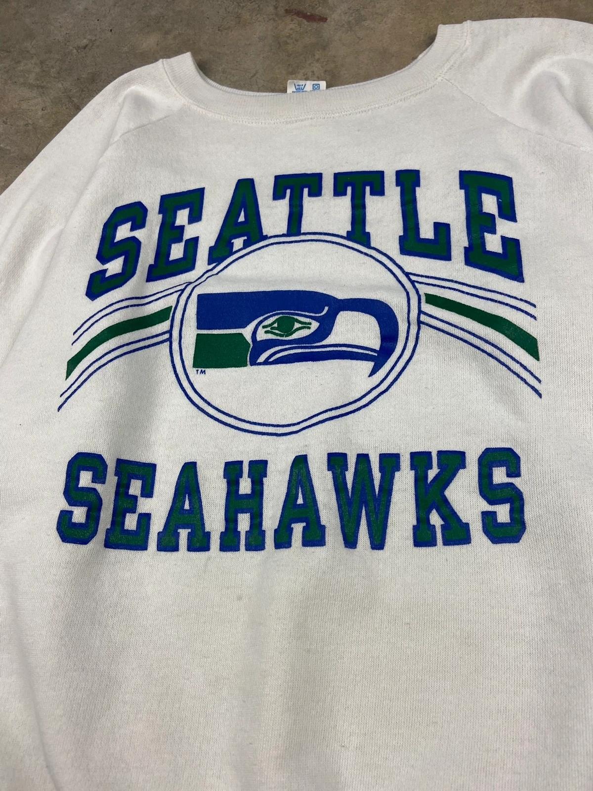 Vintage Style 80s Champion Seattle Seahawks Sweatshirt T-shirt, NFL Football Teams Gifts For Fans - Image 2