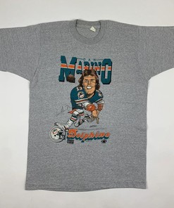Vintage Style 80s Dan Marino Miami Dolphins Caricature Sweatshirt T-shirt Ideal Gift for NFL Fans