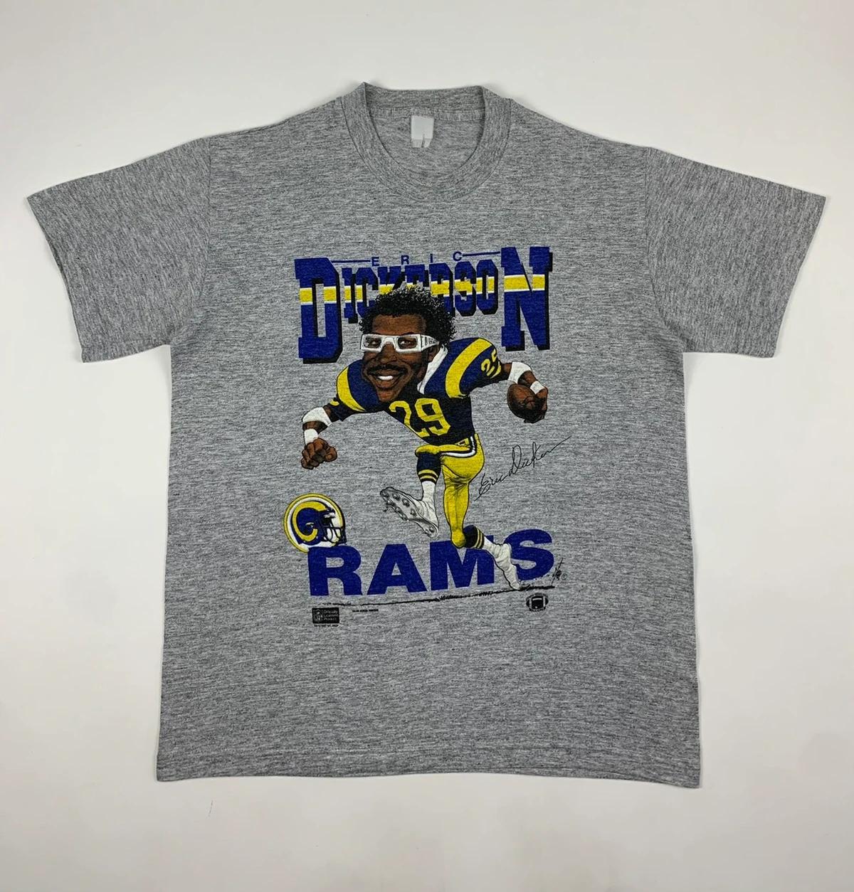 Vintage Style 80s Eric Dickerson St. Louis Rams Caricature Sweatshirt T-shirt Ideal Gift for NFL Fans