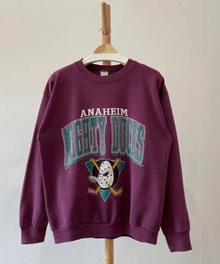 Vintage Style 90S Anaheim Mighty Ducks Crewneck Sweatshirt, Mighty Ducks Shirt, Mighty Ducks Hoodie