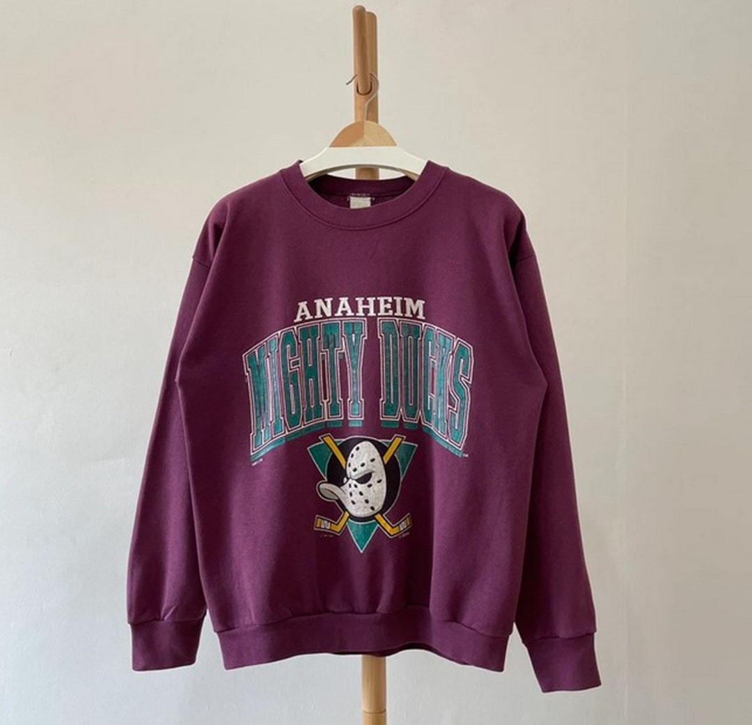Vintage Style 90S Anaheim Mighty Ducks Crewneck Sweatshirt, Mighty Ducks Shirt, Mighty Ducks Hoodie