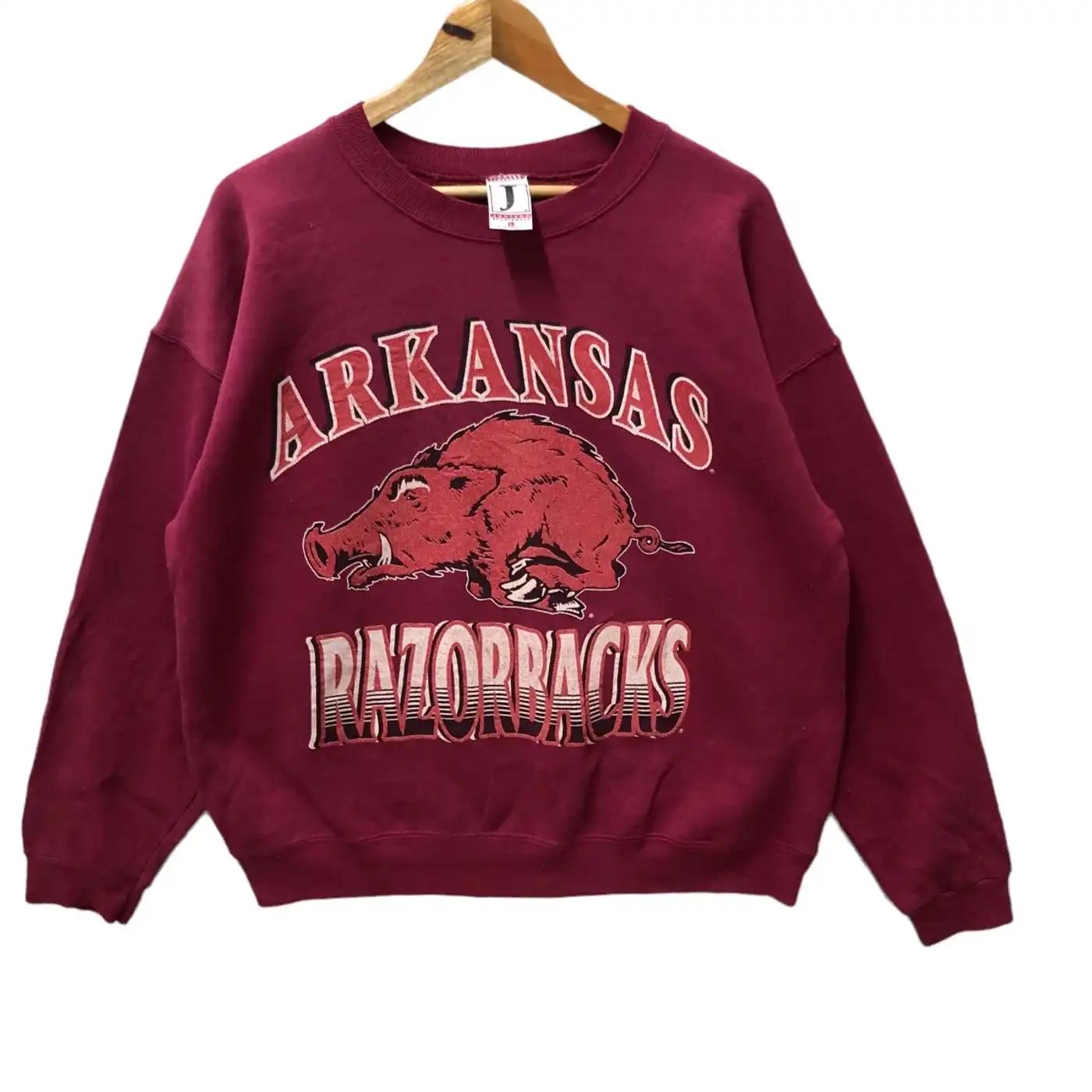 Vintage Style 90S Arkansas Razorbacks By Jostens Sportwear T-Shirt Sweatshirt American Football Sweatshirt Sports Gifts
