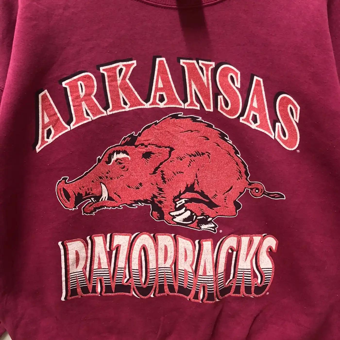 Vintage Style 90S Arkansas Razorbacks By Jostens Sportwear T-Shirt Sweatshirt American Football Sweatshirt Sports Gifts - Image 2