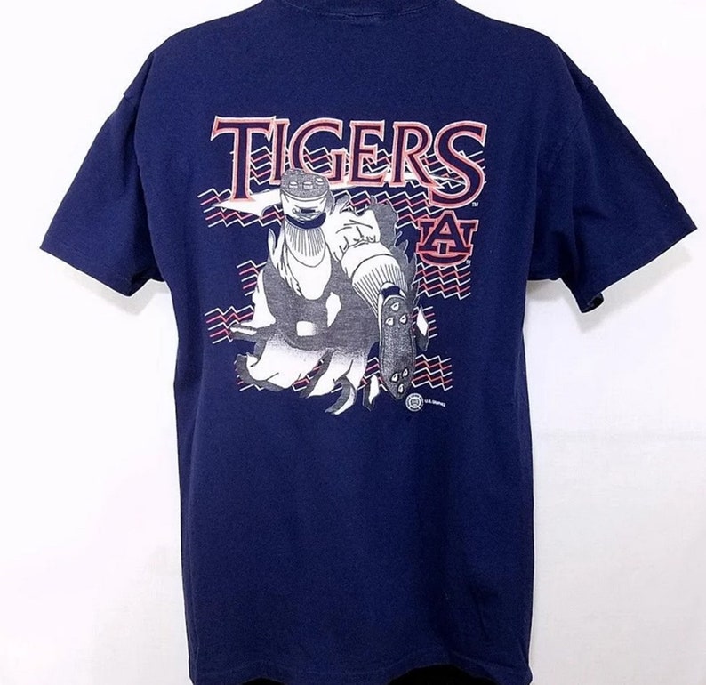 Vintage Style 90S Auburn Tigers Football T-Shirt, Auburn Tigers Sweatshirt University Auburn Tigers Shirt - Image 2