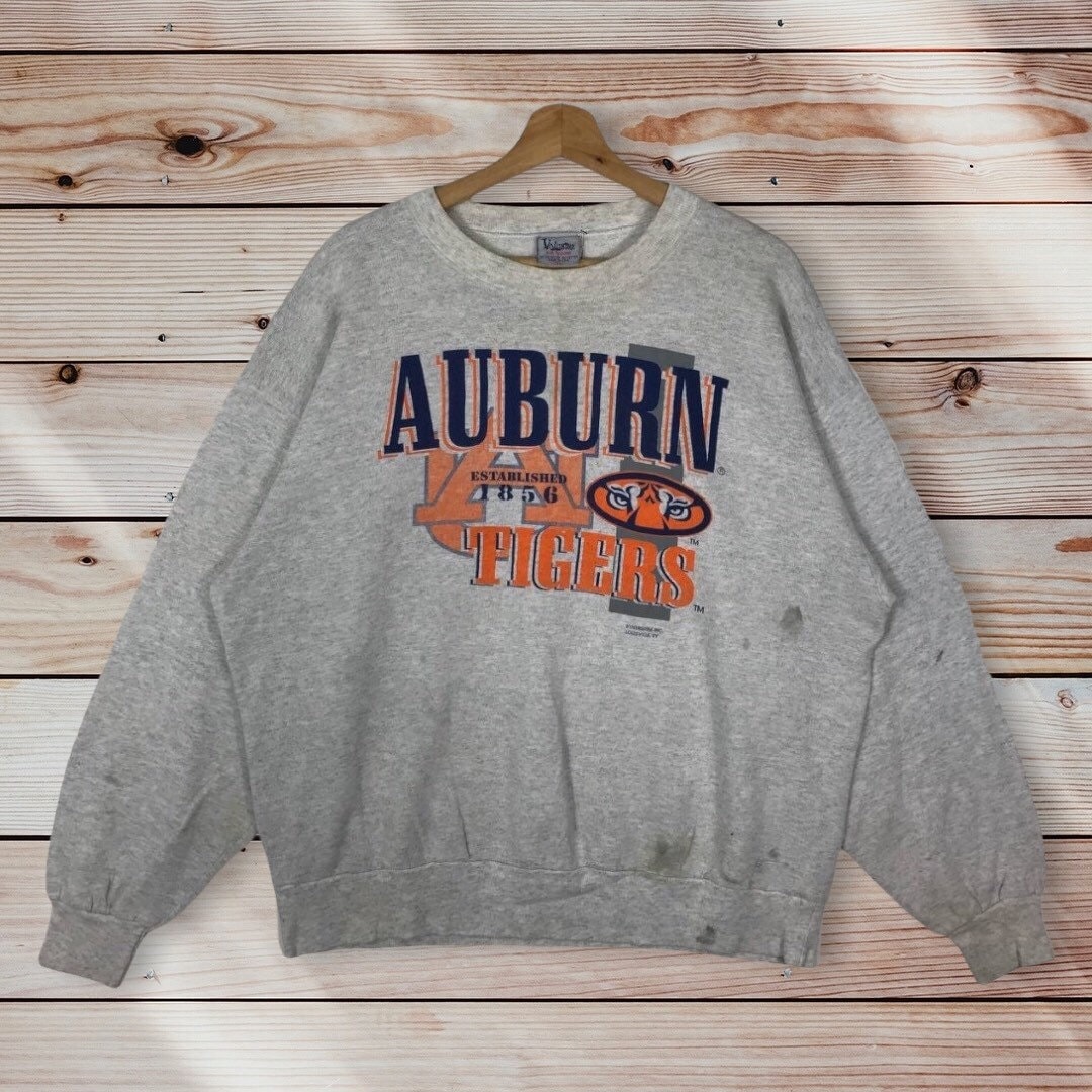Vintage Style 90’S Auburn University Crewneck Sweatshirt, Auburn Tigers Football Team Sweater Pullover