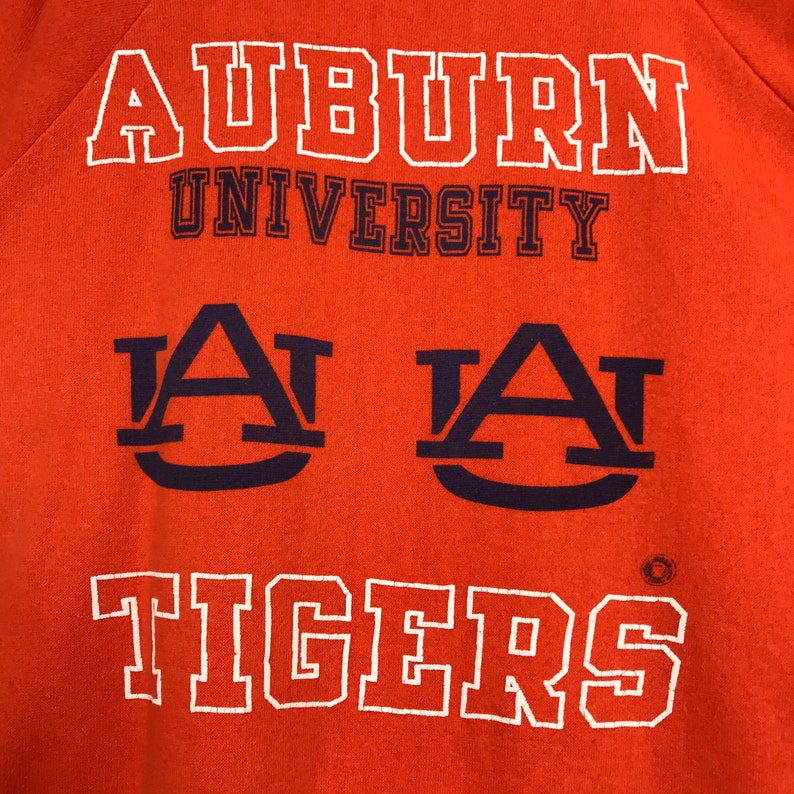 Vintage Style 90’S Auburn University Tigers Crew Neck Sweatshirt - Image 2