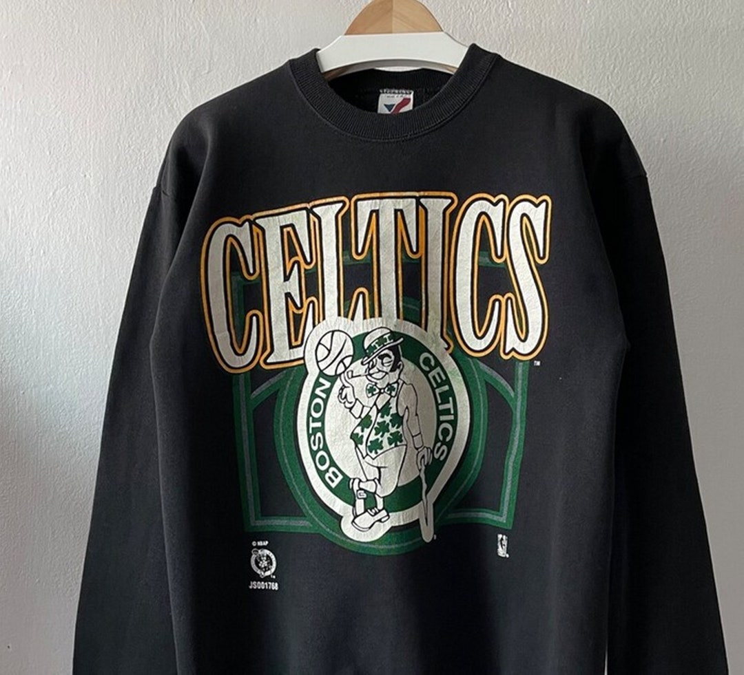 Vintage Style 90S Boston Celtics Basketball Crewneck Sweatshirt, Boston Celtics Shirt, Boston Celtics Hoodie
