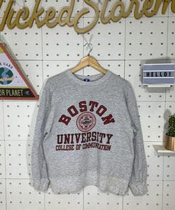 Vintage Style 90S Boston University Champion Sweatshirt, Boston University Shirt, Boston University Hoodie
