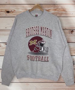 Vintage Style 90S Brother Martin Football Crewneck Sweatshirt, Brother Martin Sweater Pullover, Hoodie