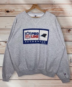 Vintage Style 90S Champion Nfl Carolina Panthers Crewneck Sweatshirt