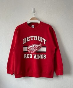Vintage Style 90S Detroit Red Wings Crewneck Sweatshirt Detroit Red Wings Hoodie And Shirt