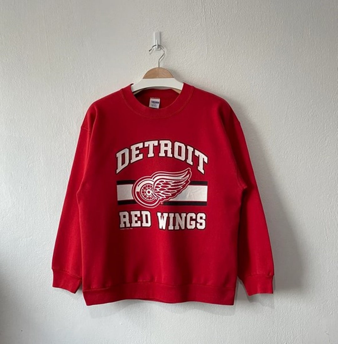 Vintage Style 90S Detroit Red Wings Crewneck Sweatshirt Detroit Red Wings Hoodie And Shirt