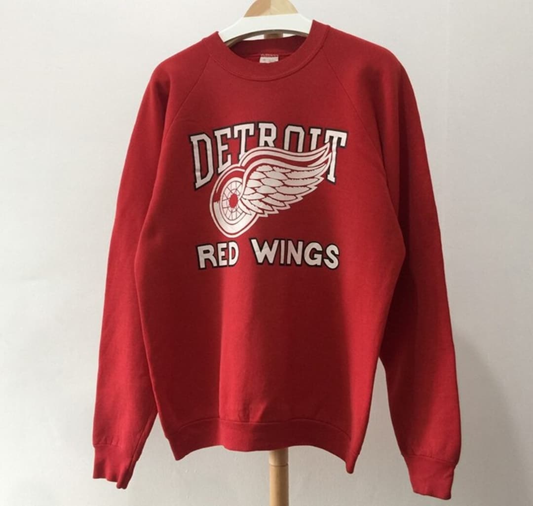 Vintage Style 90S Detroit Red Wings Crewneck Sweatshirt, Detroit Red Wings Shirt Detroit Red Wings Hoodie