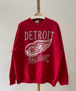 Vintage Style 90S Detroit Red Wings Crewneck Sweatshirt, Detroit Red Wings Shirt, Detroit Red Wings Hoodie, Gift For Fan