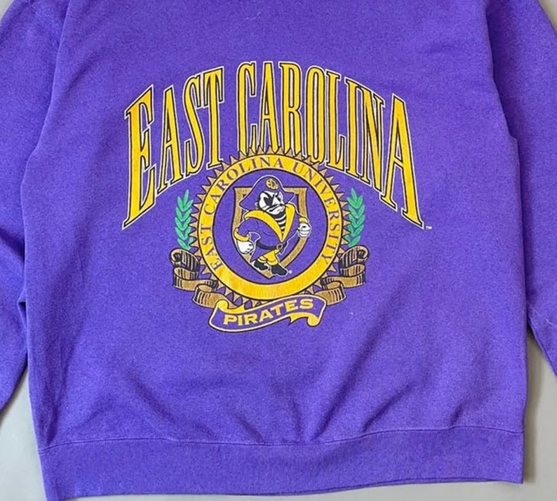 Vintage Style 90S East Carolina University Pirates Sweatshirt, East Carolina Sweater, Vintage Style 90S Shirt - Image 2