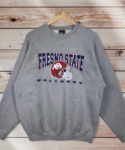 Vintage Style 90’S Fresno State Bulldogs Crewneck Sweatshirt, Fresno State Bulldogs Sweater Pullover, Hoodie
