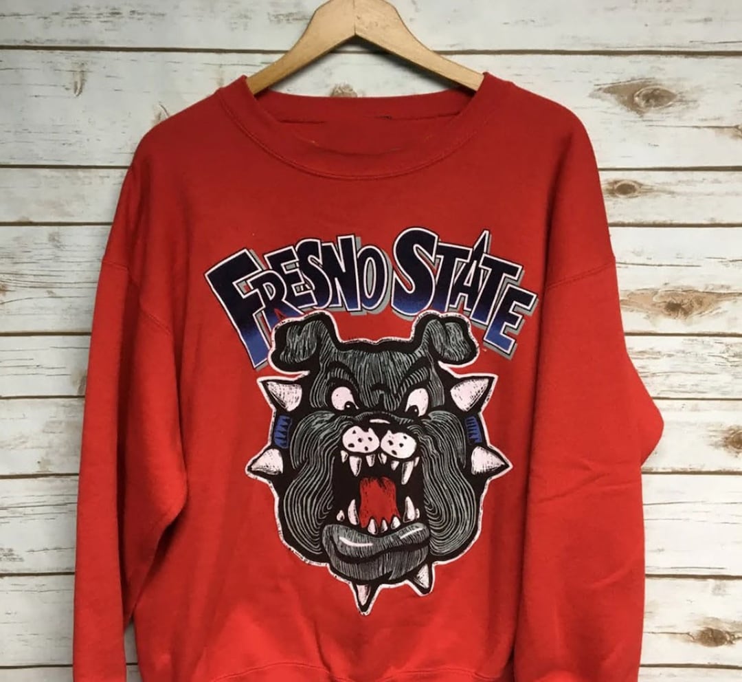 Vintage Style 90S Fresno State Bulldogs Sweatshirt, Fresno State Sweater Gift Lover