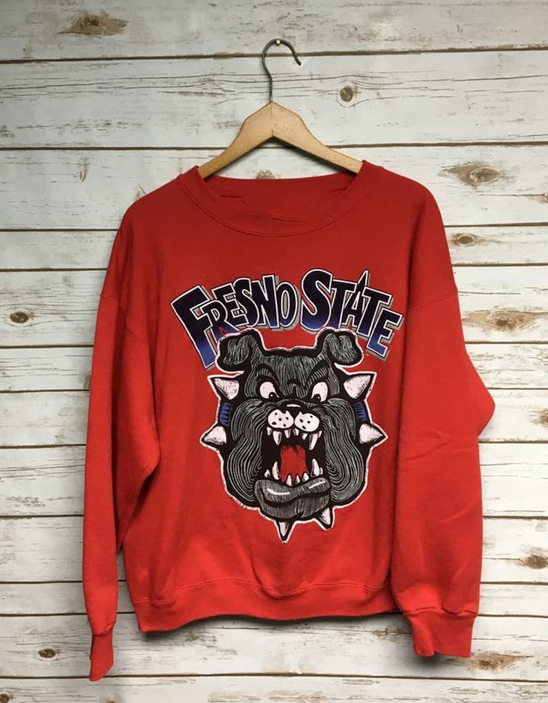 Vintage Style 90S Fresno State Bulldogs Sweatshirt, Fresno State Sweater Gift Lover - Image 2