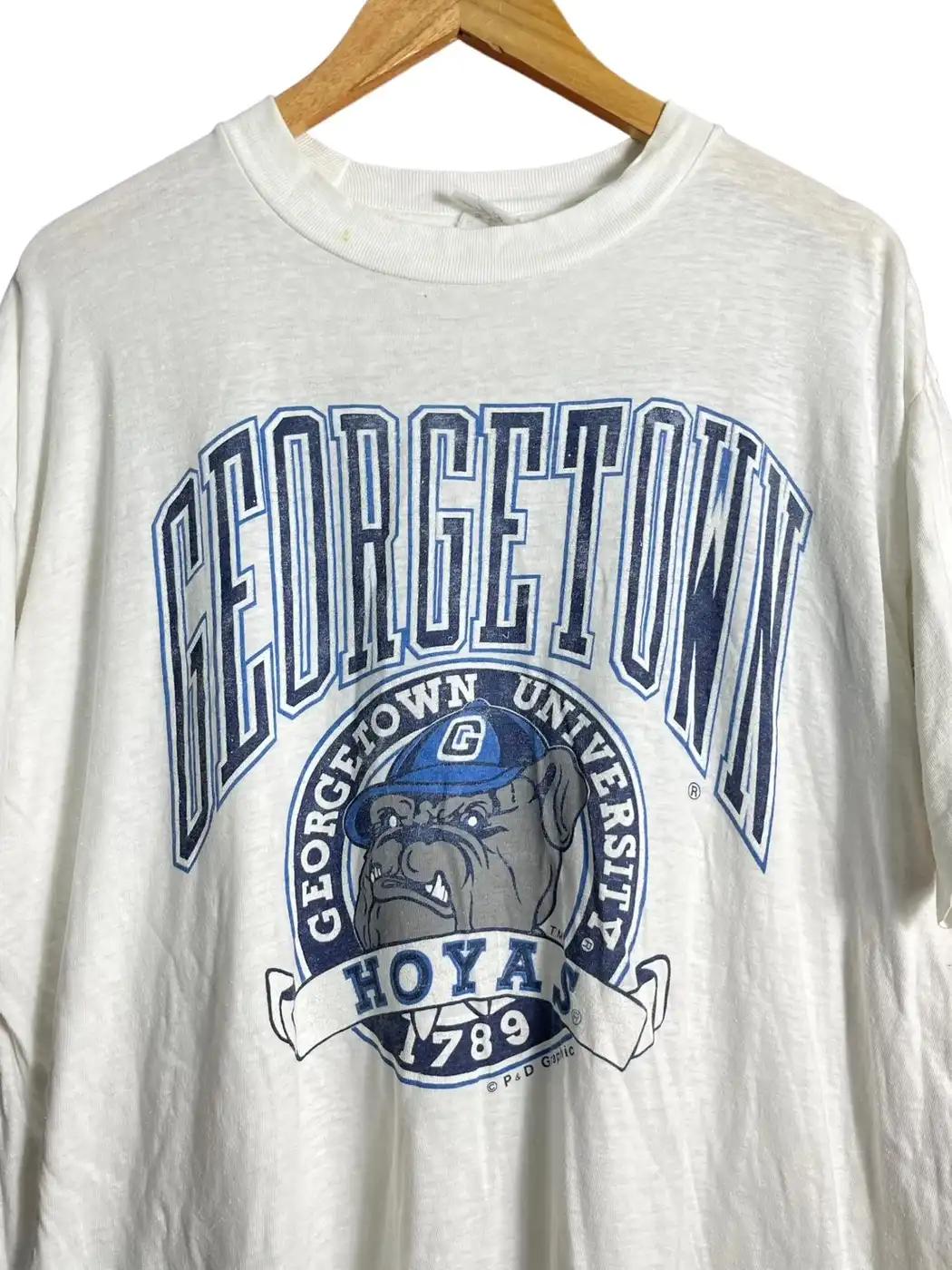 Vintage Style 90S Georgetown Hoyas University Sweatshirt Hoodie Football Game Day T-Shirt Lover