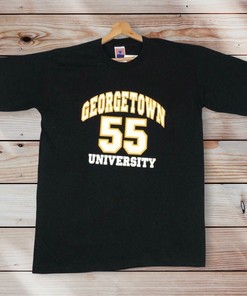 Vintage Style 90’S Georgetown University 55 T-Shirt Printed University Logo Graphic, Hoodie, Sweatshirt