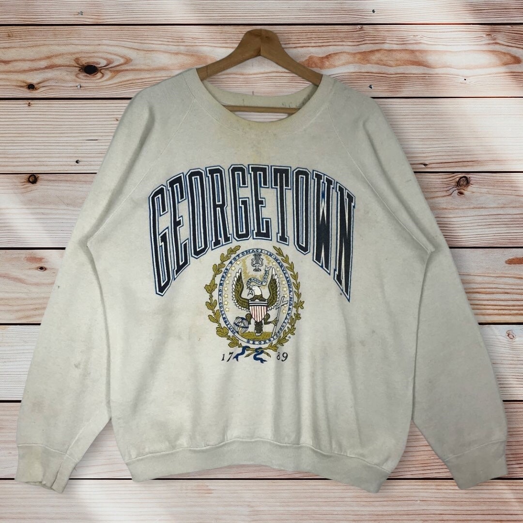 Vintage Style 90’S Georgetown University Hoyas Crewneck Sweatshirt, Georgetown Hoyas Sweater