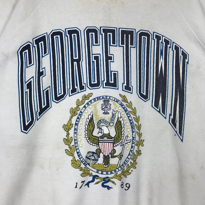 Vintage Style 90’S Georgetown University Hoyas Crewneck Sweatshirt, Georgetown Hoyas Sweater - Image 2